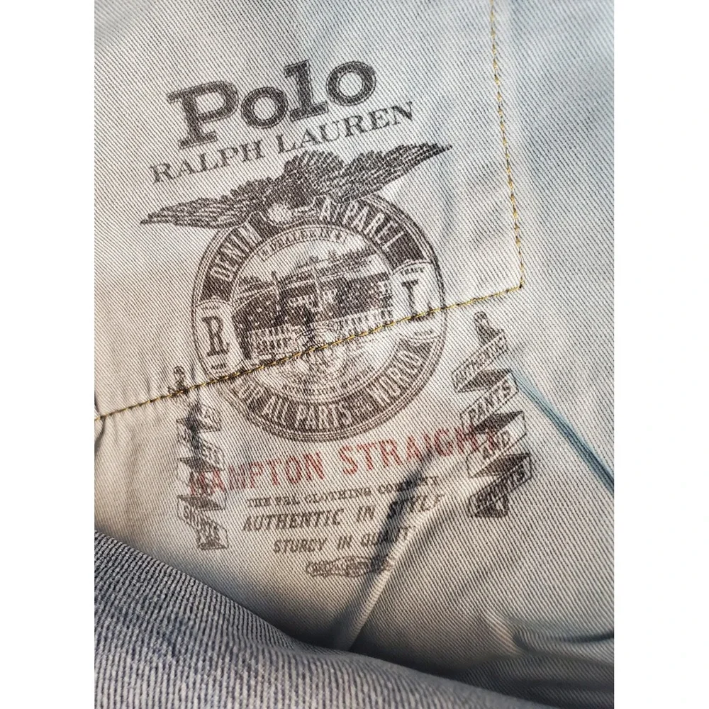 Polo Ralph Lauren Jeans Mens Size 46B x 30 Blue Hampton Straight Measure 44 X 25